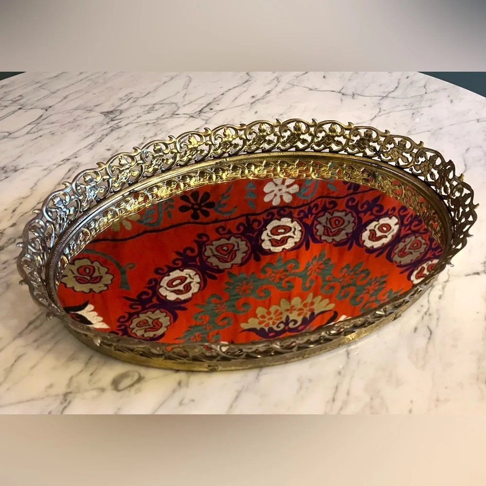 Vintage mirror tray